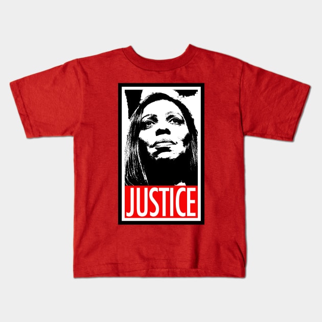 Tish James - Justice - LETITIA JAMES Kids T-Shirt by Tainted